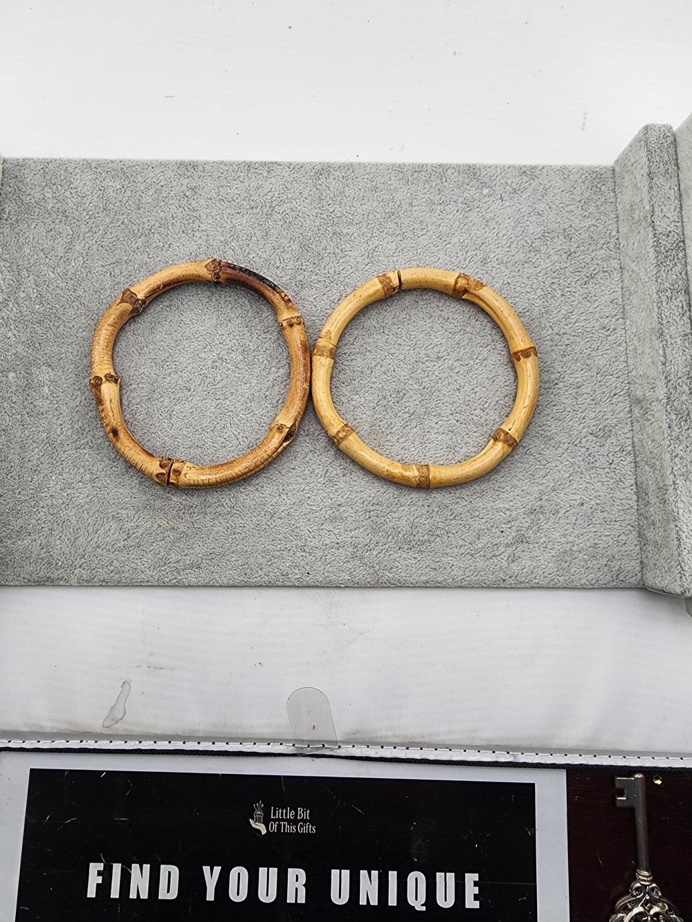 7.5 Bamboo Round Bag Handles - Natural Light Brown (Pair)